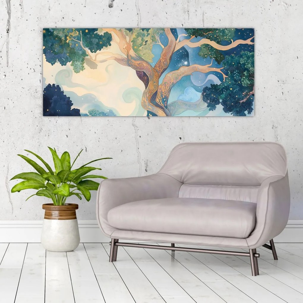 Kép – Kozmikus fa (120x50 cm)