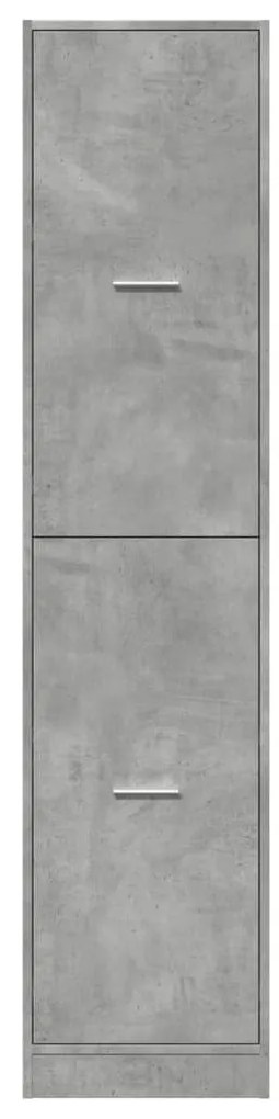betonszürke szerelt fa patikaszekrény 40 x 41 x 174,5 cm