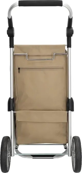 Bézs kárómintás állítható bevásárlókocsi kerekeken „Hercules”
