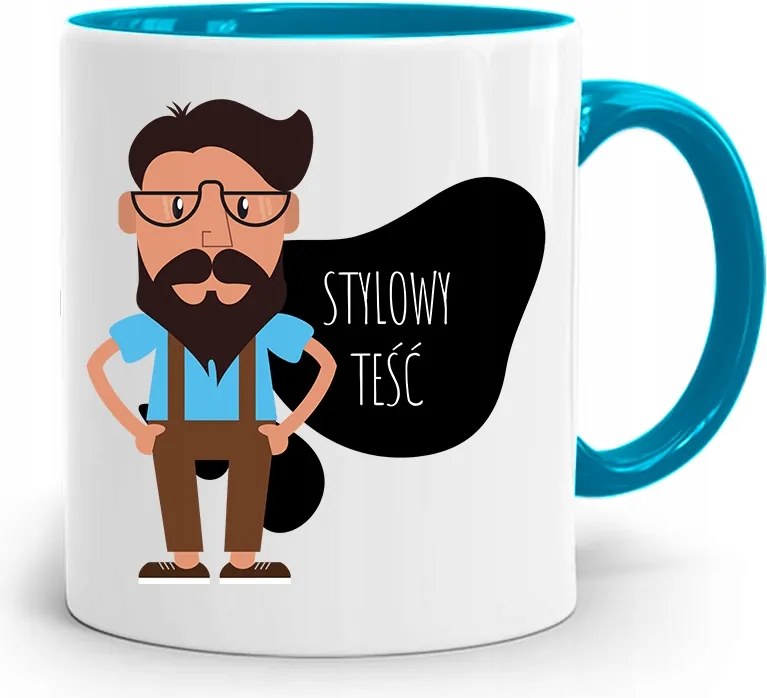 Kék Bögre Ajándék Apósnak Stílusos Após fényképes nyomtatással