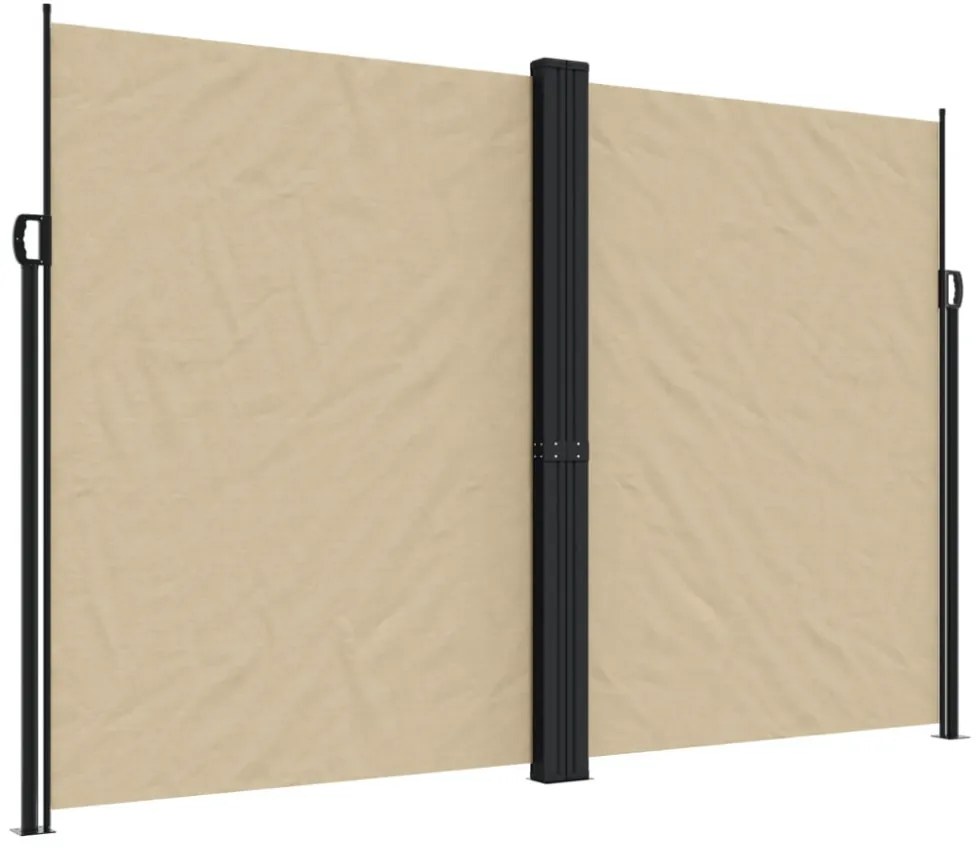 bézs behúzható oldalsó napellenző 220 x 1000 cm