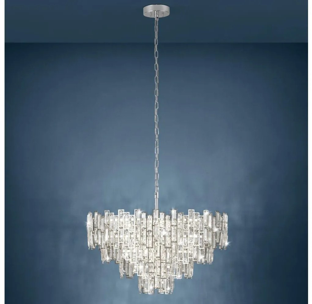 Eglo 39627 - Csillár láncon CALMEILLES 10xE14/25W/230V á. 78 cm