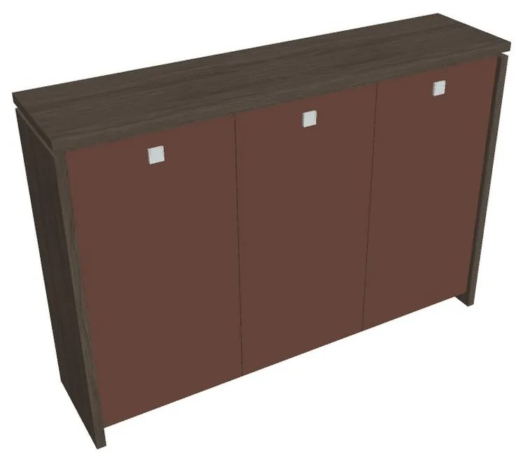 Verno közepes gardrób 188 x 46 x 130 cm, üvegajtó, antracit tölgy / barna