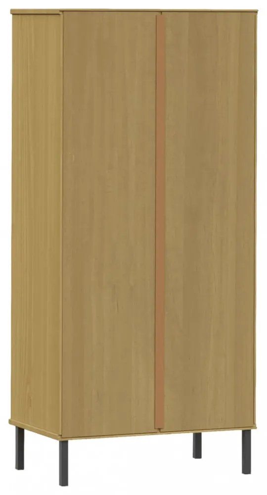 OSLO barna tömör fa könyvszekrény 2 fiókkal 60 x 35 x 128,5 cm