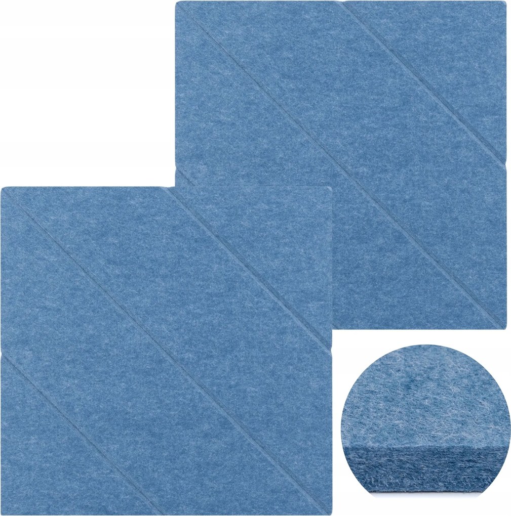 Dekoratív Falpanelek 2db Filc Hangszigetelő 3D Akusztikus Négyzet