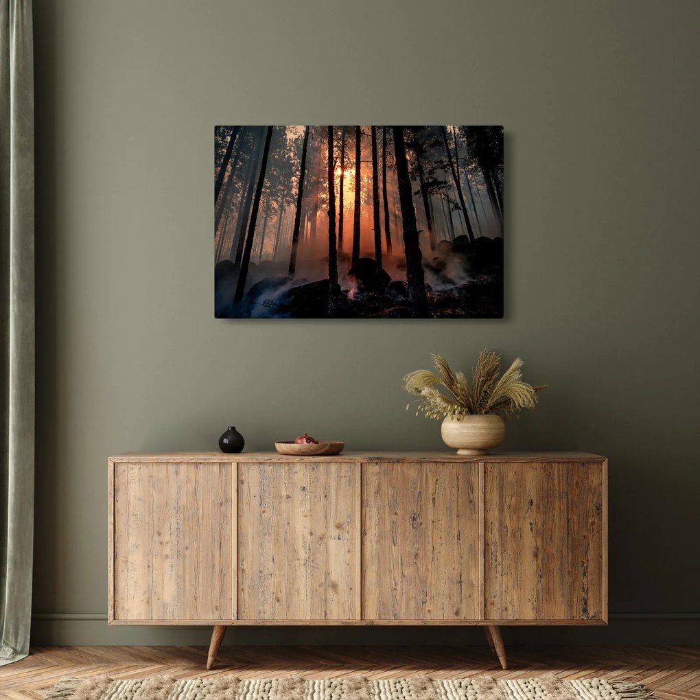 Sötét erdő képe (90x60 cm)