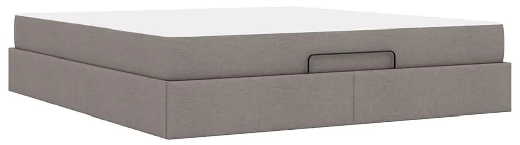 Ágykeret tárolóval Tópszínű 180 x 200 cm szövet