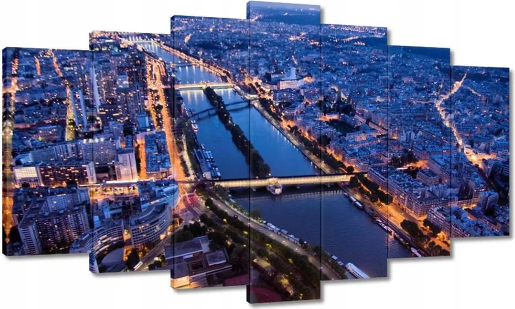Festmények 140x80 Párizs éjszakai panorámája