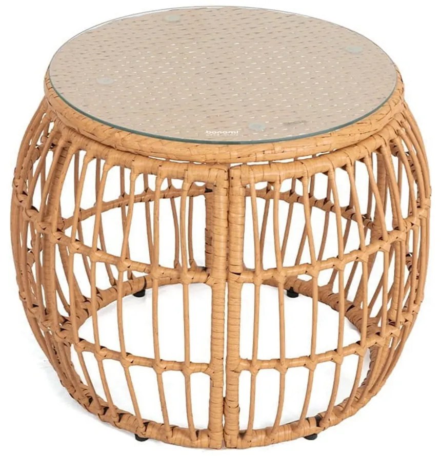 Műrattan kerek kerti tárolóasztal ø 55,5 cm Vistdal - Bonami Essentials