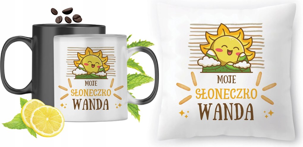 Vanda Mágikus bögre fényképes nyomott mintás párna szett