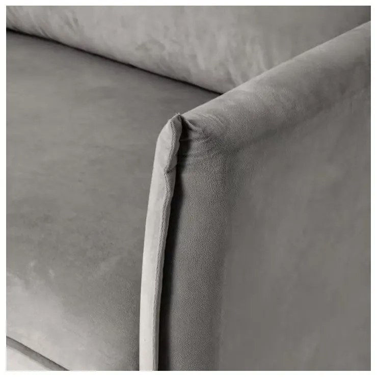 Szürke bársony kanapé 203 cm Juli – Ropez