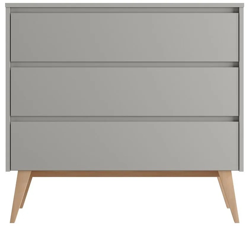 Szürke alacsony gyerek komód 100x52,5 cm Swing – Pinio