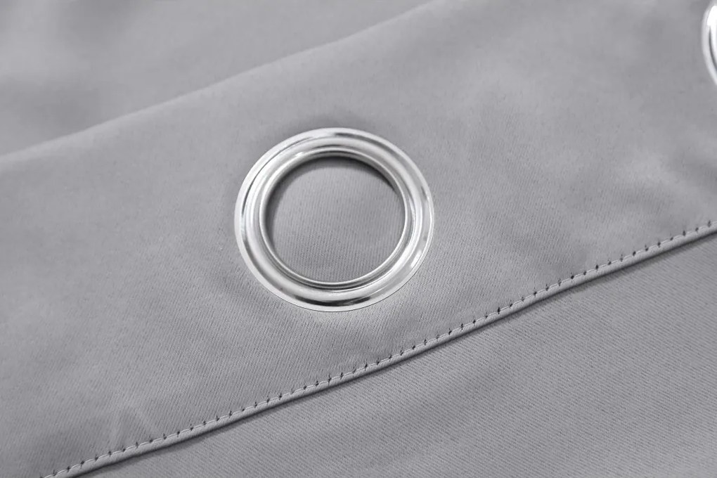 Világosszürke OXFORD függöny 140x270 cm Felfüggesztés: Hullámos sínszalag