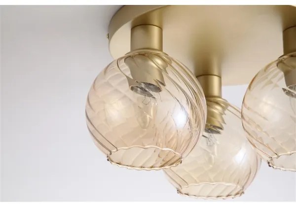 Searchlight 44521CP - Mennyezeti lámpa RADIANCE 3xE27/60W/230V átm. 37,5 cm aranyszínű