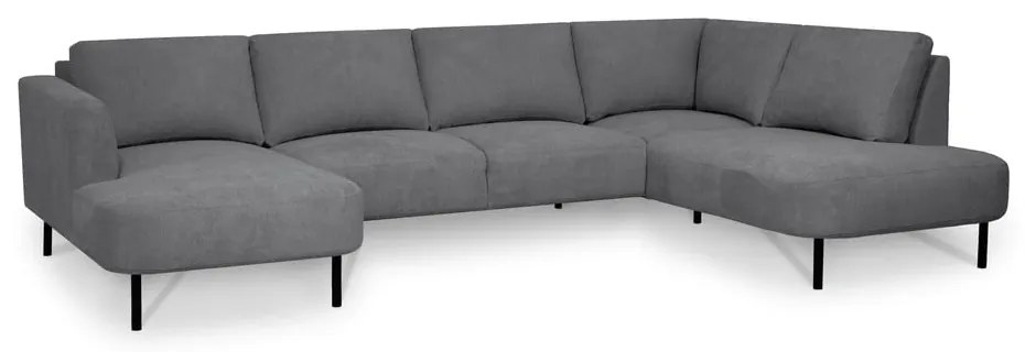 Sötétszürke sarokkanapé (jobb oldali-U alakú) Hero – Scandic