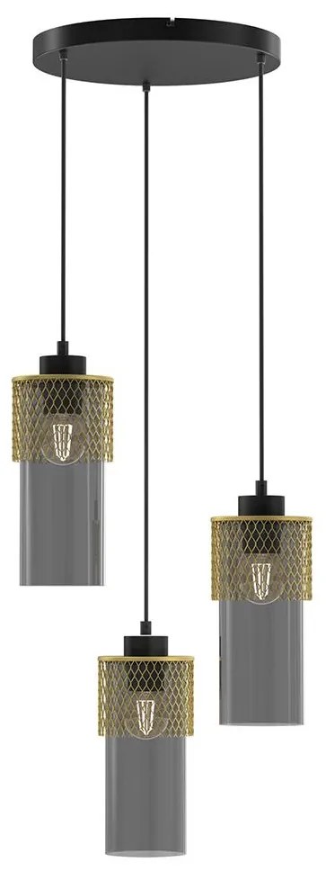 Csillár zsinóron GLAM 3xE27/60W/230V