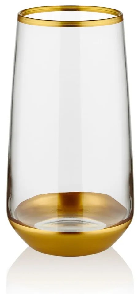 Glam Gold 6 db-os pohár készlet, 380 ml - Mia