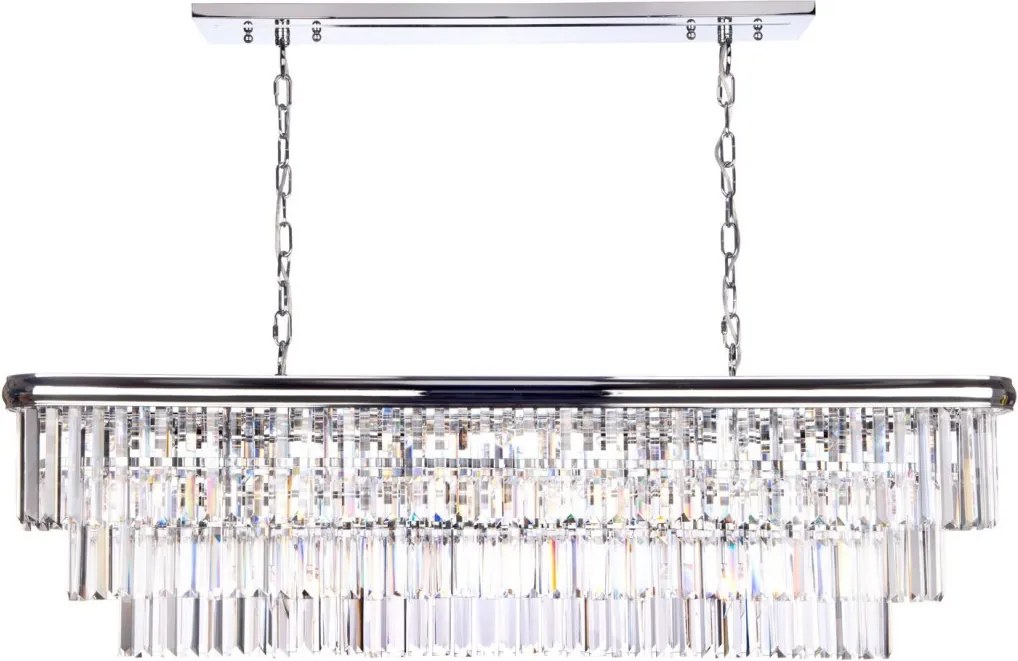 DAR LIGHTING EUL2350 EULALIA Kristály Függesztett Lámpa Csiszolt Króm E14 IP20