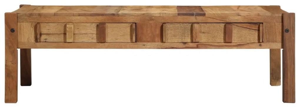 Dohányzóasztal 110x55x35 cm Tömör fa újrafelhasználva