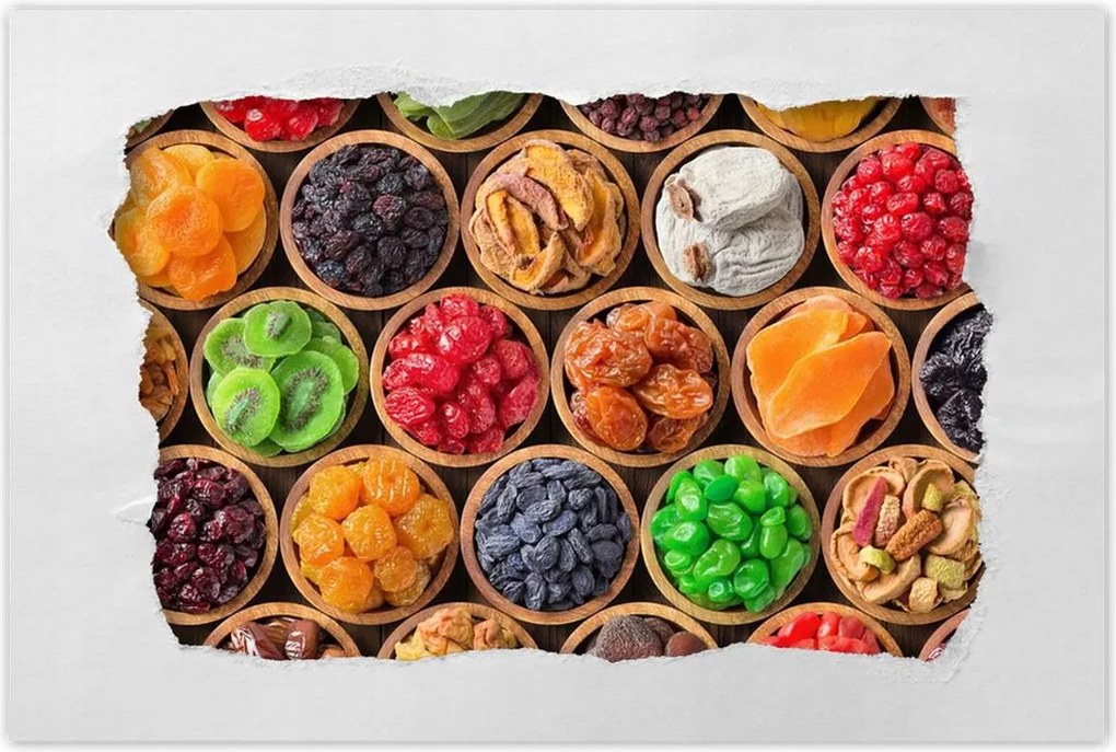 Poszterek 90x60 Aszalt gyümölcsök tálakban