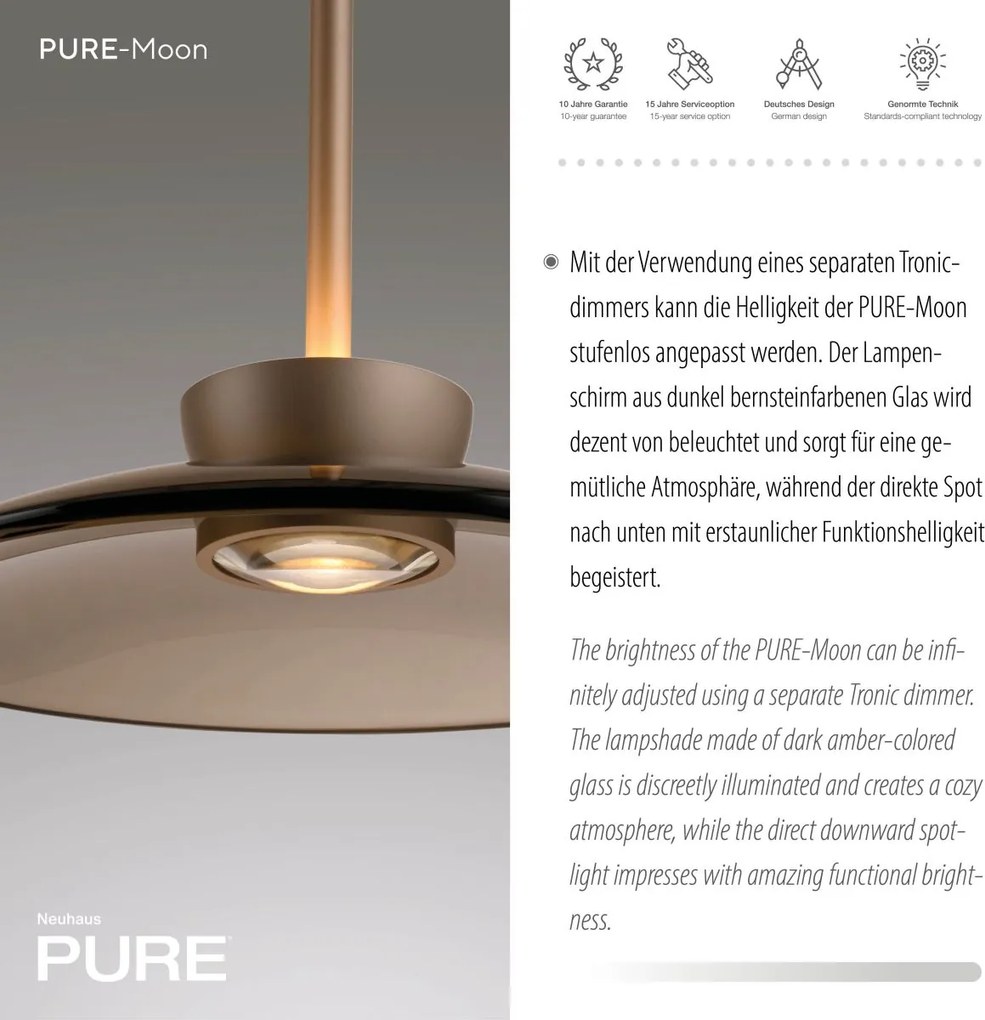 Paul Neuhaus modern függeszték pure moon barna pln2191-97
