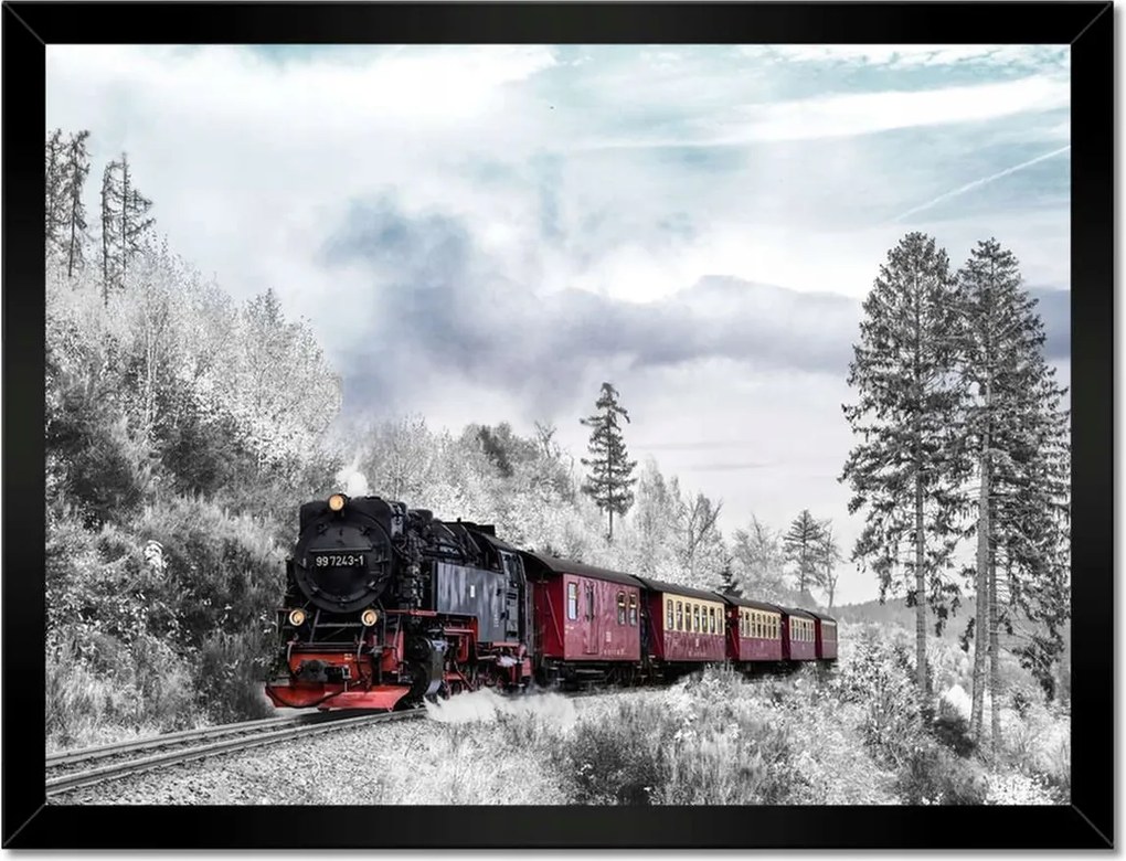 Poszterek keretben 40x30 Vonat Gőzmozdony