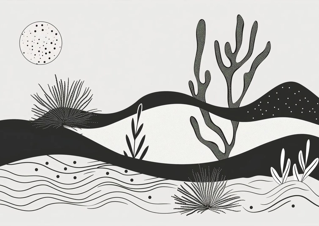 Poszter 59,4x42cm Kert az éjszakában