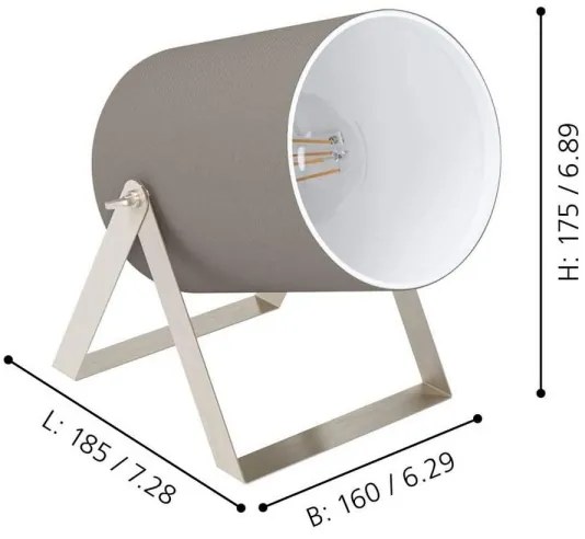 Eglo 99104 - Asztali lámpa VILLABATE 1xE27/25W/230V
