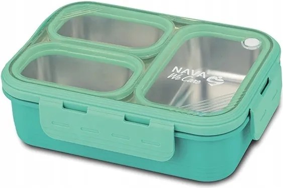 Rozsdamentes bento doboz Nava 800 ml türkiz