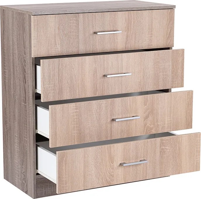 Miami komód 4 fiókos 80x92 cm sonoma tölgy-yorki tölgy