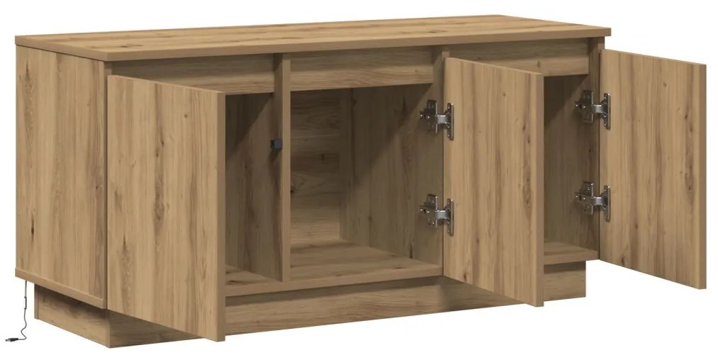 TV Szekrény Tölgyfa 100x38x49 cm Szerelt Fa