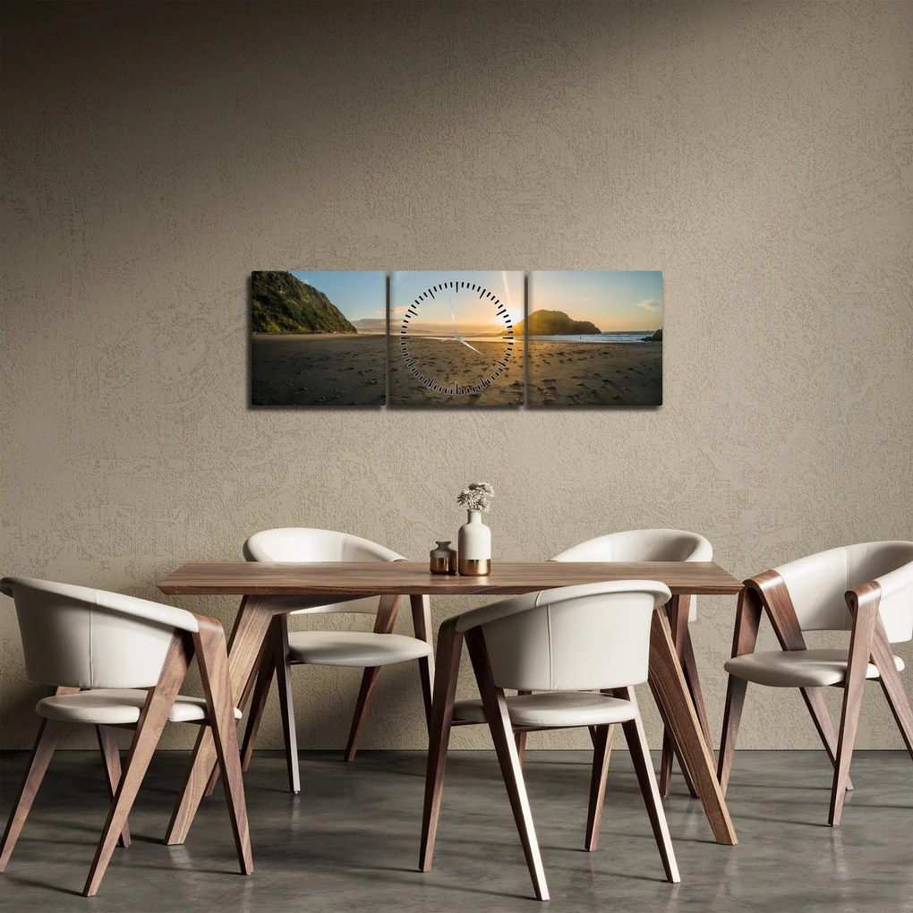 Tengerpart képe (órával) (90x30 cm)