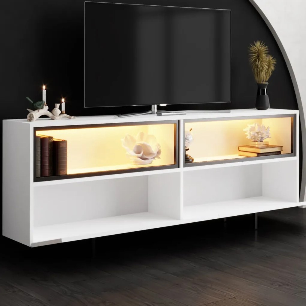 Ekol TV-állvány, fehér, 180 cm – TR618BLY1289