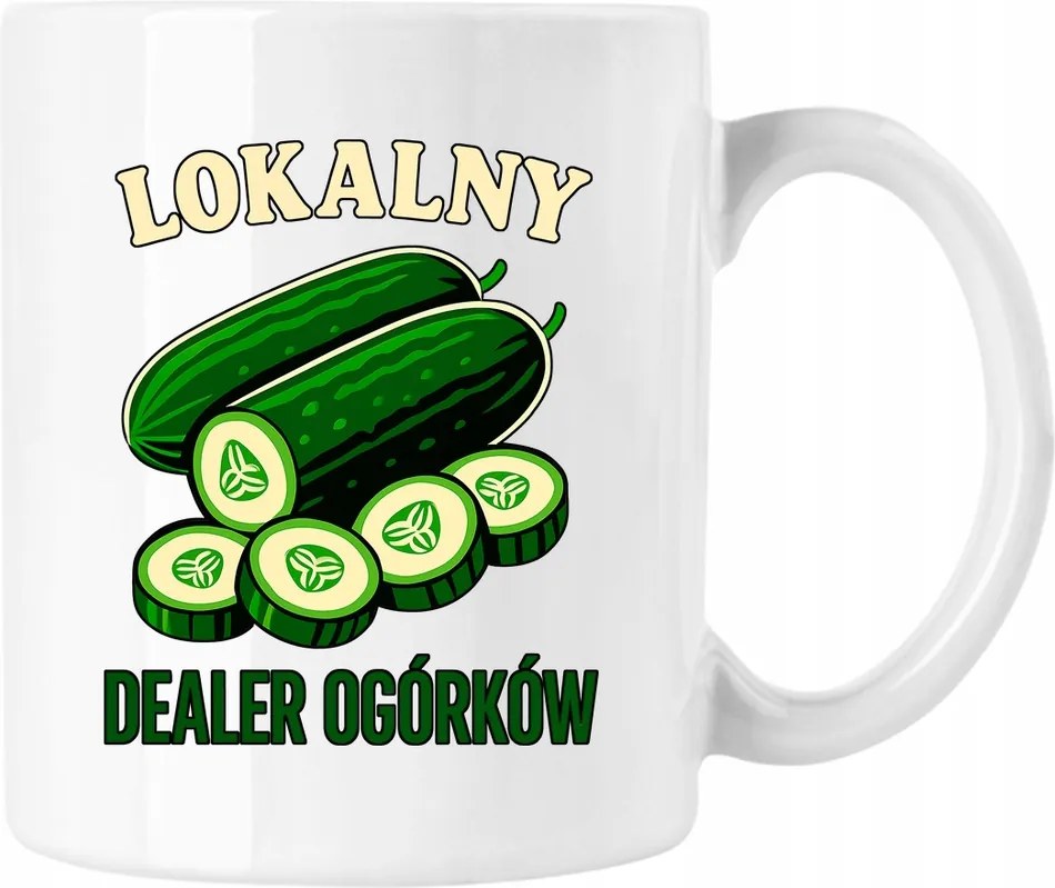 Helyi bögre Uborkakereskedő Fehér 330ml