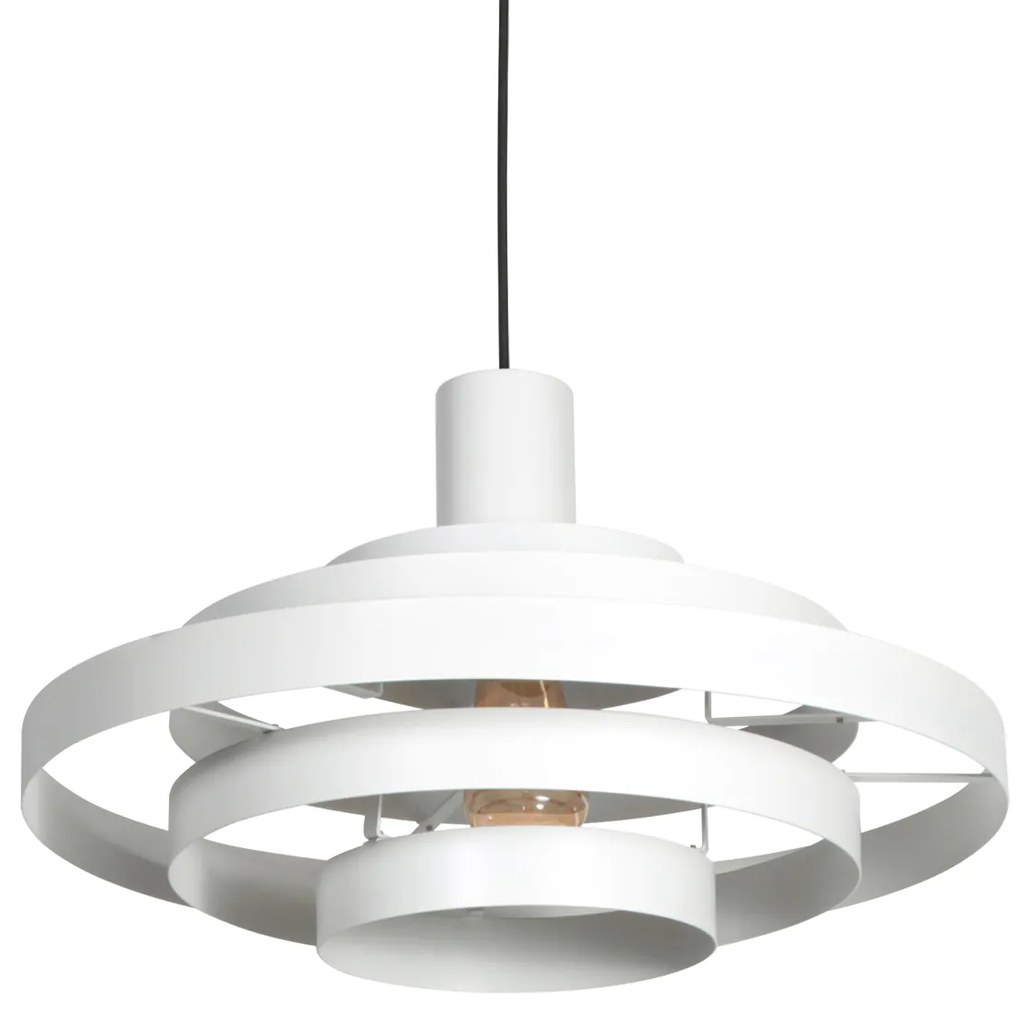 Retro Pendant Lamp White Round - Halo Cirque