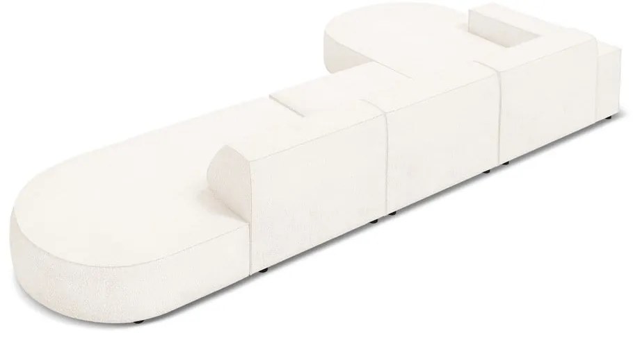 Bézs buklé szövet sarokkanapé (bal oldali) Jodie – Micadoni Home