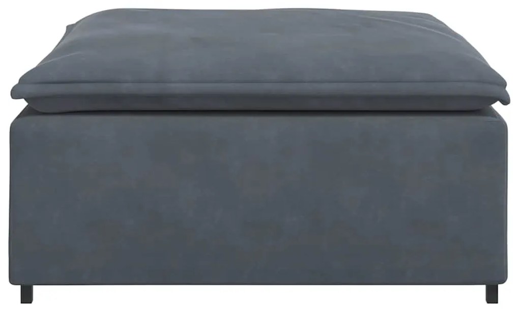 sötétszürke moduláris kanapé lábzsámoly modul 100x100x48 cm