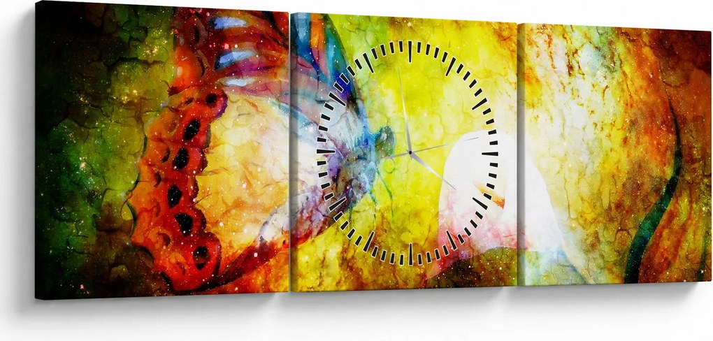 Kép - Kozmikus pillangó (órával) (90x30 cm)