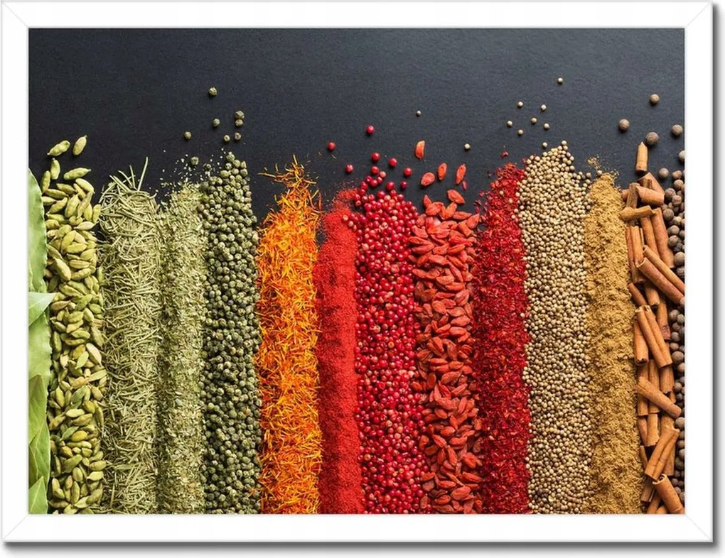 Poszterek keretben 40x30 Színes fűszer szett