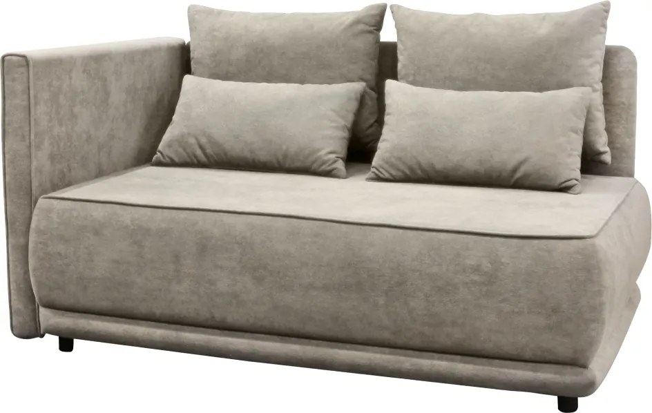 Kihúzható kanapé, bézsesszürke Taupe, balos, LIAMI