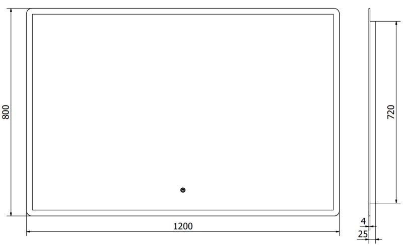 Mexen Navia, LED fürdoszobai tükör háttérvilágítással 120 x 80 cm, 6000K, páramentesíto, 9803-120-080-611-00