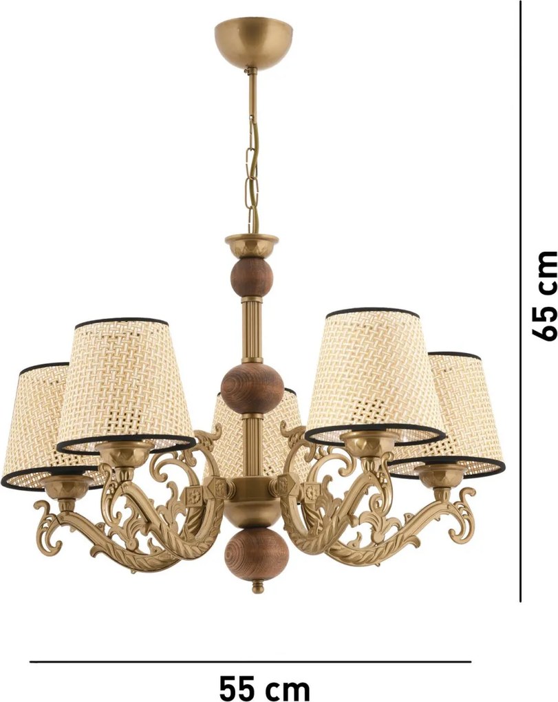 Fiona Coral Wood - Gold, White, Cream