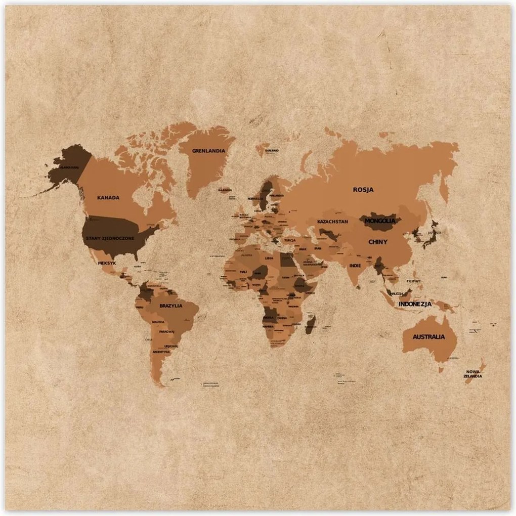 Poszterek 140x140 Lengyel változat Világtérképek