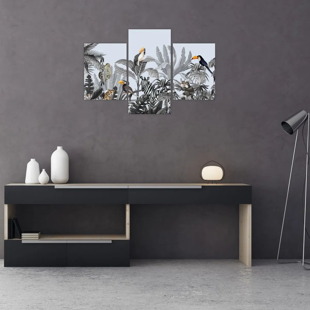Kép - Illusztrált dzsungel (90x60 cm)