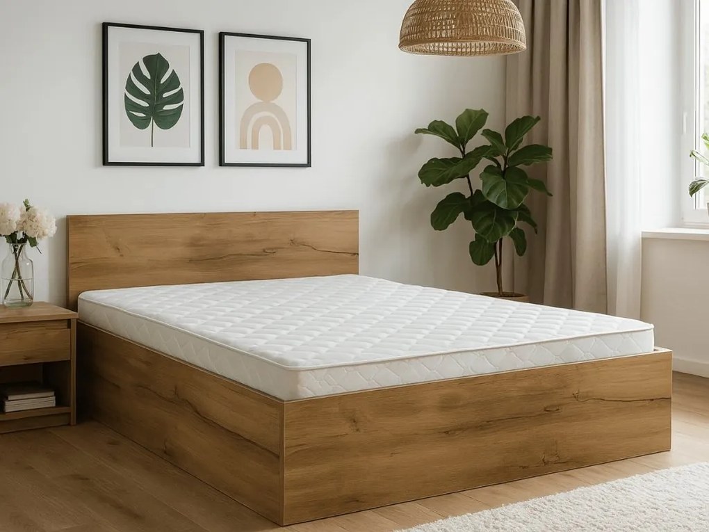 SOFIA ágy 120 x 200 cm, artisan tölgy Ágyrács: Lamellás ágyrács, Matrac: Matrac nélkül