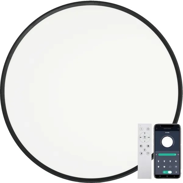 Fulgur s-43042-LED Dimmelhető lámpatest NOMY-RC LED/50W/230V 3000/4000/6500K IP40 fekete+távirányítóval