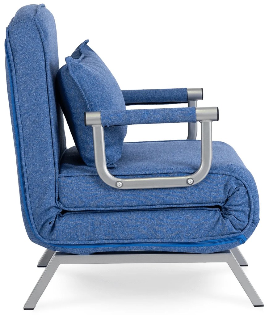 Fotel Rozkładany BART Niebieski