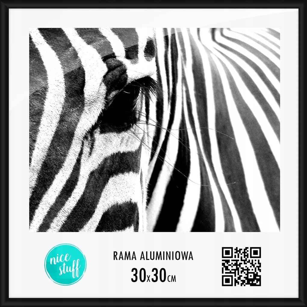 Alumínium képkeret 30x30 cm fekete négyzet alakú