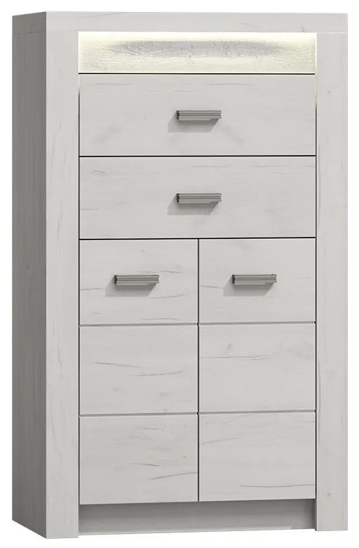 Komód Nadenas N6 (fehér craft tölgy) . 1103657