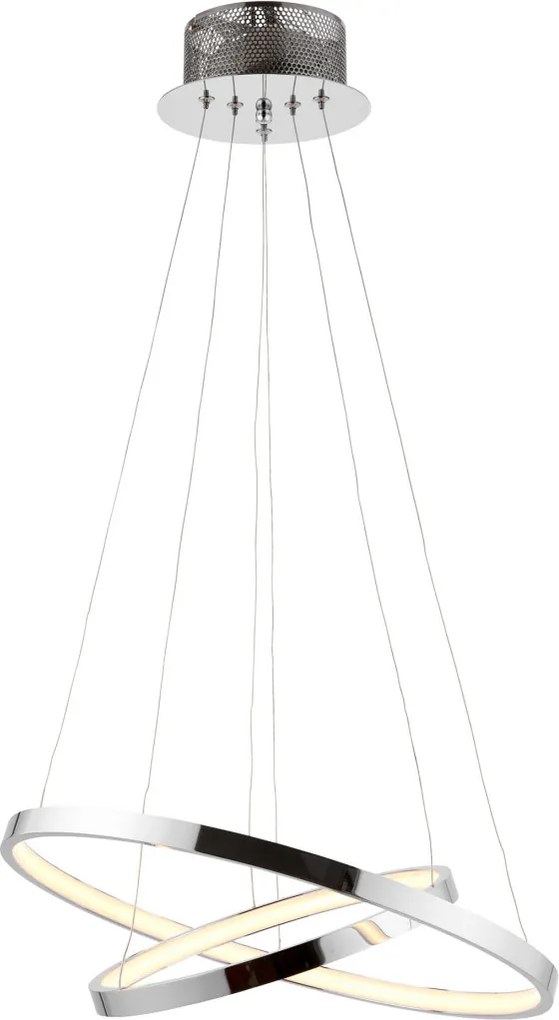 ENDON KLINE-2CH KLINE Modern Led Függesztett Lámpa Króm, Fagyasztott Üveg LED IP20